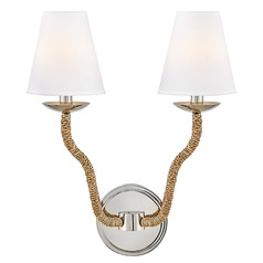 Hinkley Harwich Polished Nickel with Natural Accents LED Sconce