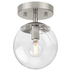 Progress Lighting Atwell 1-Light Brushed Nickel Semi-Flush Mount