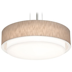 Afx Lighting Sanibel Satin Nickel Pendant Light with Drum Shade