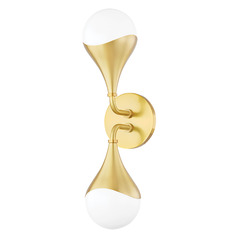 Mitzi Kyla Aged Brass 2-Light Vanity Fixture