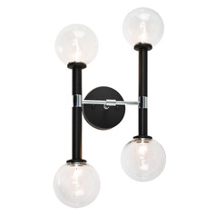 Matteo Lighting Stellar Black Vertical Bathroom Light