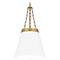 Quoizel Lighting Quoizel Lighting Quoizel Piccolo Pendant Aged Brass Pendant Light with Conical Shade QPP6183AB