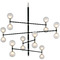 Troy Lighting Troy Lighting Andromeda Textured Black & Polish Nickel Chandelier F4827-TBK/PN