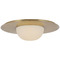 Visual Comfort Signature Collection Melange Large Floating Disc Pendant Hand-Rubbed Antique Brass Alabaster KW4008AB-ALB