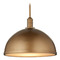 Currey and Company Lighting Currey and Company Cupola Antique Brass / White LED Pendant Light with Bowl / Dome Shade 9000-1378