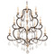 Troy Lighting Troy Lighting Bordeaux Parisian Bronze & Distressed Gold Leaf Crystal Chandelier F3517-PZ/DG