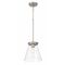 Craftmade Lighting Craftmade Lighting Connell Brushed Polished Nickel Mini-Pendant Light with Conical Shade 60492-BNK