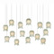 Currey and Company Lighting Currey and Company Polpo Green / Silver Multi-Light Pendant with Bell Shade 9000-1399