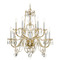 Crystorama Lighting Crystorama Lighting Traditional Crystal Polished Brass Crystal Chandelier 1135-PB-CL-SAQ