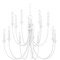 Troy Lighting Troy Lighting Cate Gesso White Chandelier F1014-GSW