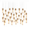Currey and Company Lighting Currey and Company Cannula Vintage Brass / White / Silver Multi-Light Pendant with Cylindrical Shade 9000-1384