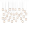 Currey and Company Lighting Currey and Company Polpo White / Silver Multi-Light Pendant with Bell Shade 9000-1408