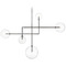 Visual Comfort Signature Collection Linnea Modern Iron Clear Glass Chandelier ARN5382MI-CG