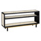 Currey and Company Lighting Currey and Company Deanna Ivory & Black & Brushed Brass & Clear Sofa Table 3000-0318