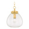 Mitzi by Hudson Valley Mitzi Tara Small Aged Brass Clear Glass Pendant H997701S-AGB