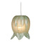 Currey and Company Lighting Currey and Company Polpo Green / Silver Mini-Pendant Light with Bell Shade 9000-1395