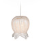 Currey and Company Lighting Currey and Company Polpo White / Silver Mini-Pendant Light with Bell Shade 9000-1403