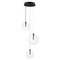 ET2 Lighting Et2 Global Black LED Multi-Light Pendant with Globe Shade E25073-18BK