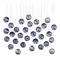 Currey and Company Lighting Currey and Company Palatino Silver Multi-Light Pendant with Globe Shade 9000-1010