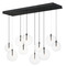 ET2 Lighting Et2 Global Black LED Multi-Light Pendant with Globe Shade E25079-18BK