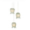 Currey and Company Lighting Currey and Company Polpo Green / Silver Multi-Light Pendant with Bell Shade 9000-1396