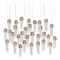 Currey and Company Lighting Currey and Company Medusa Nickel & Silver Multi-Light Pendant with Bowl / Dome Shade 9000-1031
