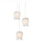 Currey and Company Lighting Currey and Company Polpo White / Silver Multi-Light Pendant with Bell Shade 9000-1404