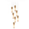 Currey and Company Lighting Currey and Company Cannula Vintage Brass / White / Silver Multi-Light Pendant with Cylindrical Shade 9000-1381