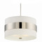 Crystorama Lighting Crystorama Lighting Grayson Polished Nickel Pendant Light with Drum Shade 295-PN