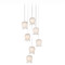 Currey and Company Lighting Currey and Company Polpo White / Silver Multi-Light Pendant with Bell Shade 9000-1405