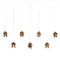 Currey and Company Lighting Currey and Company Iota Antique Brass & Silver Multi-Light Pendant 9000-1070