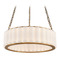Modern Forms by WAC Lighting Modern Forms Poplin Aged Brass LED Pendant Light with Drum Shade PD214627-TWA-AB