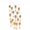 Currey and Company Lighting Currey and Company Cannula Vintage Brass / White / Silver Multi-Light Pendant with Cylindrical Shade 9000-1382