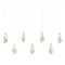 Currey and Company Lighting Currey and Company Glace Antique Brass & Silver Multi-Light Pendant with Abstract Shade 9000-1072
