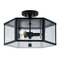 Justice Design Group Justice Design Edgeworth 16 Inch Outdoor Semi-Flush FSN-7679W-CLER-MBLK