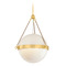 Mitzi by Hudson Valley Mitzi Cora Aged Brass Ceramic Sea Blue Pendant H1040701-AGB/SBQ
