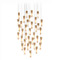 Currey and Company Lighting Currey and Company Cannula Vintage Brass / White / Silver Multi-Light Pendant with Cylindrical Shade 9000-1385
