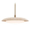 Modern Forms by WAC Lighting Modern Forms Saturno Beige Travertine / Aged Brass LED Pendant Light with Bowl / Dome Shade PD264620-TWA-WV/AB