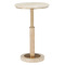 Currey and Company Lighting Currey and Company Miles Natural Travertine & Polished Brass Accent Table 4000-0183