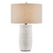 Currey and Company Lighting Currey and Company Innkeeper White Table Lamp with Drum Shade 6000-0849