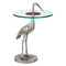 Currey and Company Lighting Currey and Company Crane Nickel & Clear Accent Table 4000-0195