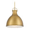 Minka Lavery Minka Lavery Lynk Legacy Brass Pendant Light with Bowl / Dome Shade 3932-732