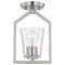 Progress Lighting Progress Lighting Vertex Brushed Nickel Semi-Flushmount Light P350258-009