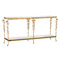 Currey and Company Lighting Currey and Company Fiore Polished Brass & Natural White Marble Sofa Table 4000-0205