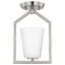 Progress Lighting Progress Lighting Vertex Brushed Nickel Semi-Flushmount Light P350259-009