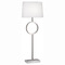 Robert Abbey Lighting Robert Abbey Logan Polished Nickel / Carrera Marble Table Lamp with Oval Shade 2792