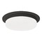 Kuzco Lighting Modern Black LED Flushmount Light with Frosted Shade 3000K 850LM FM42706-BK