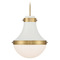 Minka Lavery Minka Lavery Purelight Off White Cream & Legacy Brass Pendant Light with Bowl / Dome Shade 3934-879