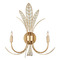Currey and Company Lighting Currey and Company Foliatura Antique Brass / Off-White Sconce 5000-0301