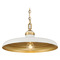 Minka Lavery Minka Lavery Crowne Off White Cream & Legacy Brass Pendant Light with Warehouse Shade 3935-879